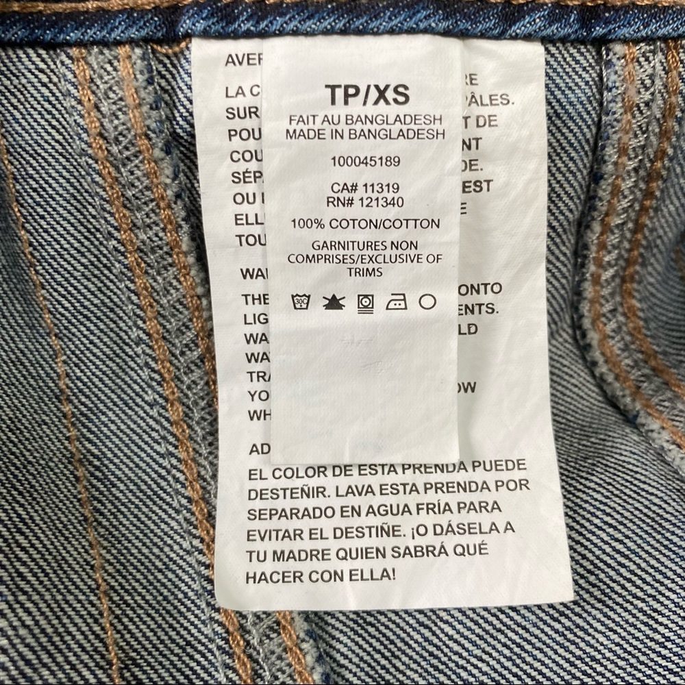 Garage Denim Button Front Mini Skirt - XS - Picture 5 of 6